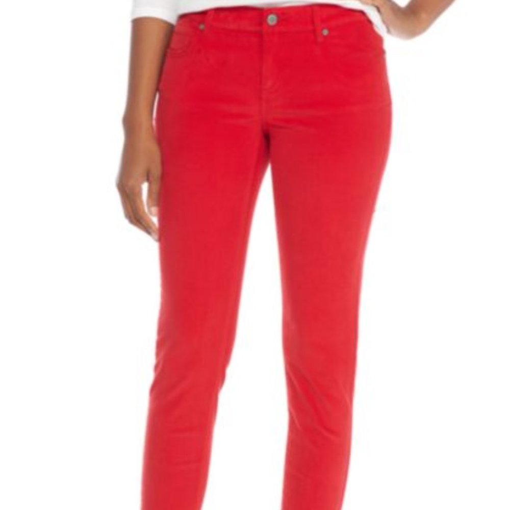 Crown & Ivy™ - Core Cord Pant - Red - 0 Petite